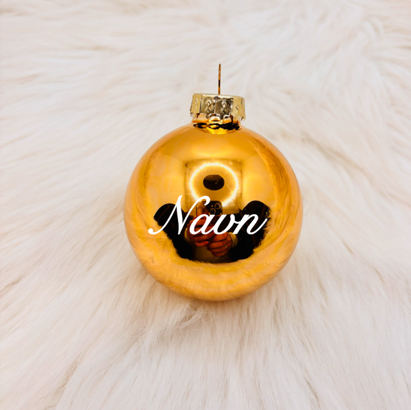 Glasskule 6 cm, Gull blank