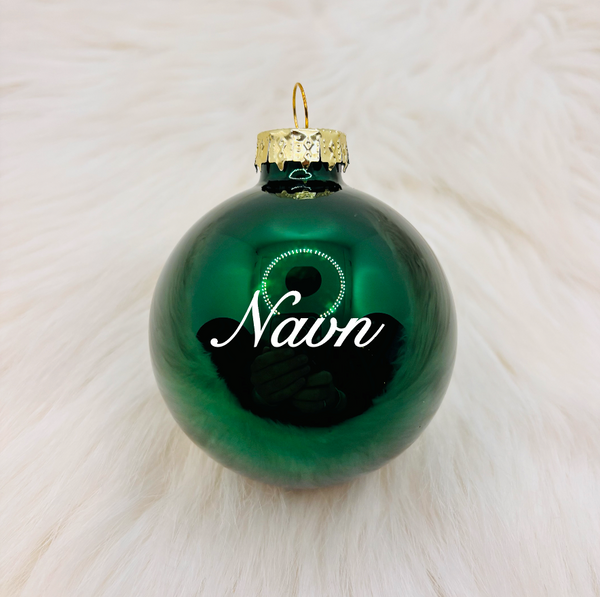 Glasskule 6 cm, skogsgrønn blank